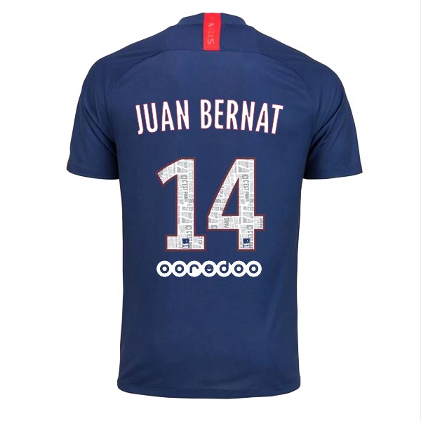 Camiseta Paris Saint Germain NO.14 Juan Bernat 1ª 2019-2020 Azul